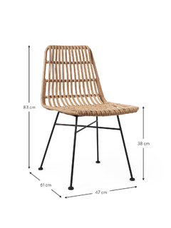 Silla Nairobi Rattan Natural - comprar online