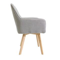 Sillon Missouri tela gris y madera - comprar online