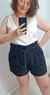 SHORTS PLUS SIZE ALFAIATARIA CORDA