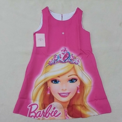 vestido trapezio Barbie infantil