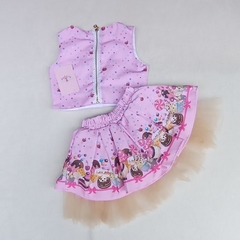 Conjunto Doceria Blusa e Saia Rosa - Cupcake e Doces - comprar online