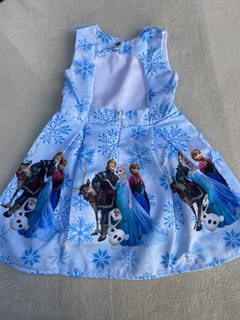 Vestido Frozen Azul infantil festa na internet