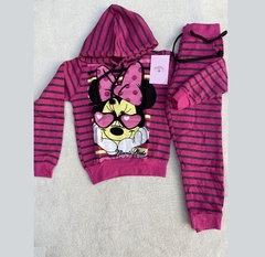 Conjunto Moletom Minnie Rosa Infantil calça e casaco inverno