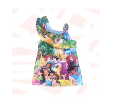 Vestido Princesas Disney Adultas Festa Infantil Ombro