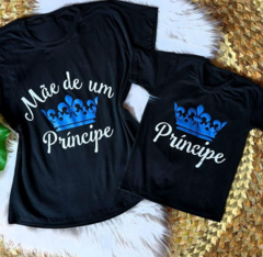 kit Mãe filho dia das mães - ki com 2 blusas preta