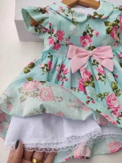 Vestido Floral bebe Recém nascido ao 8 meses Infantil festa - comprar online