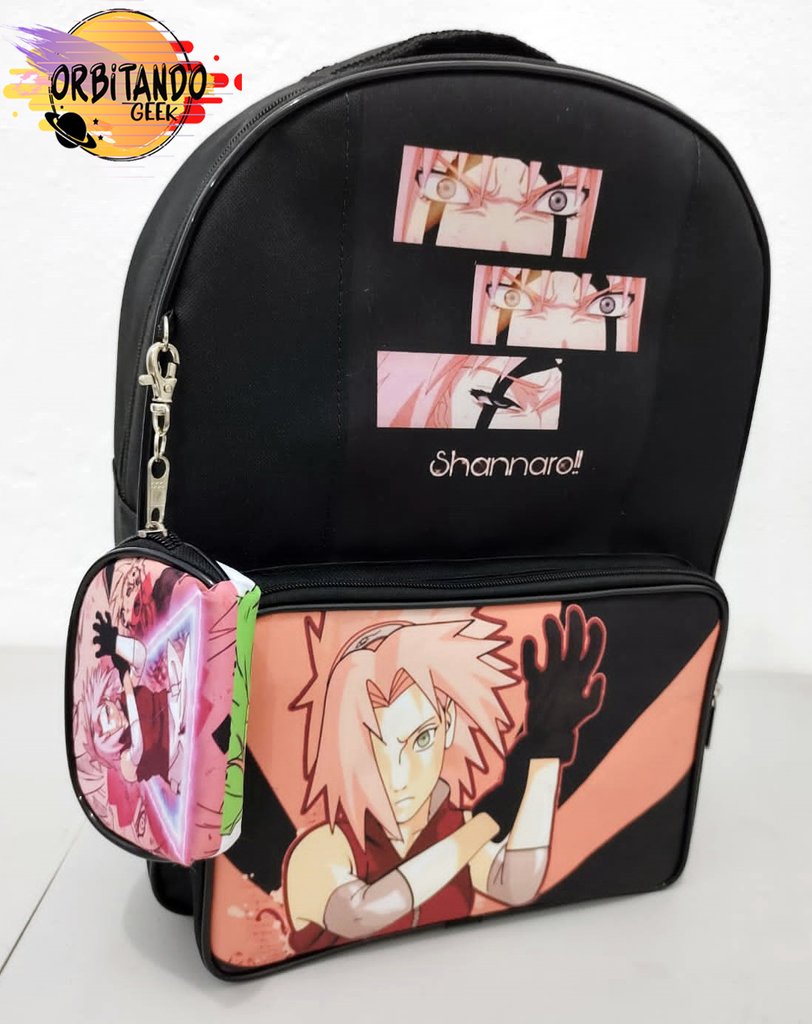 Mochila Personalizada Akatsuki Nuvem Naruto Anime Mangá