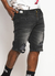 BERMUDA JEAN BROSS NEGRA BIG LASER CON ROTURAS - Bross Mayorista