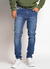 Jean Bross Hombre Skinny liso Gastado