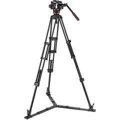 Tripé Manfrotto MVK504XTWINGA - Cabeça de Vídeo Fluida 504X e tripé de perna dupla de alumínio GS c/ Estrela de Piso - comprar online