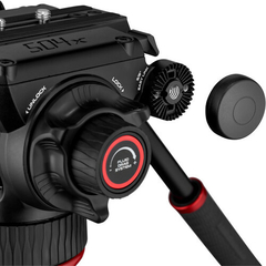 Tripé Manfrotto MVK504XTWINGA - Cabeça de Vídeo Fluida 504X e tripé de perna dupla de alumínio GS c/ Estrela de Piso - Filmtech Equipamentos