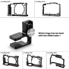 Smallrig 1822 - HDMI Cable Clamp para Câmeras Mirrorless Sony e Panasonic