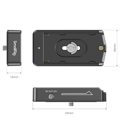 Plate Adaptador de Bateria NP-F Lite para BMPCC 4K e 6K SmallRig 3093 na internet