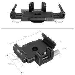 Suporte Smallrig 3272 para SSD Samsung T5/T7, compatível com cage Blackmagic 6K PRO