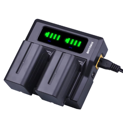 Carregador Duplo NP-F - Fast Charger – Batmax - Filmtech Equipamentos