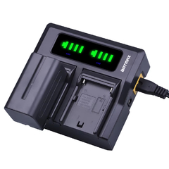 Carregador Duplo NP-F - Fast Charger – Batmax - loja online