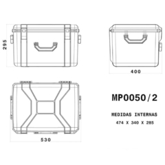 MP-0050/2 - Case Rígido Patola sem Rodas ( Preto ) - Filmtech Equipamentos