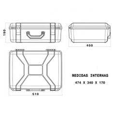 MP-0050 - Case Rígido Patola sem Rodas ( Preto ) na internet