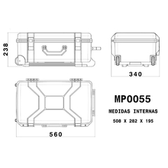 MP-0055 - Case Rígido Patola com Rodas ( Preto ) - Filmtech Equipamentos