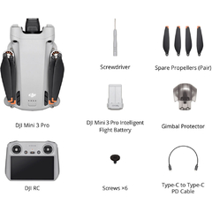 Drone DJI Mini 3 Pro (DJI RC) Fly More Kit PLUS Combo