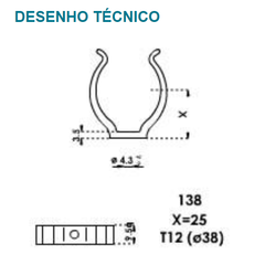 Imagem do Presilha para montagem de Lâmpadas Tubo Led T12