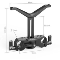 Suporte Universal para Lente apoiada sob Longarina de 15mm - Smallrig 2681 - Filmtech Equipamentos