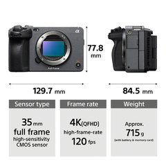 Câmera Sony FX3 Full-Frame de Cinema ( ILME-FX3 ) - comprar online