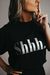 Camiseta Over Shhh Metalic