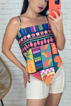 BLUSA ALÇA INSPIRAÇÃO PONTA