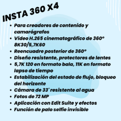 Imagen de Cámara Insta360 X4 360° 8K