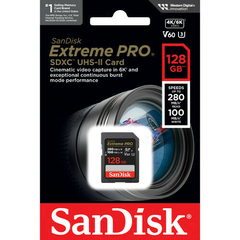MEMORIA SANDISK EXTREME PRO SDXC V60 280MB/s 128GB - comprar online