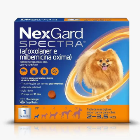 Nex Gard Spectra Para Cães De 2 A 3,5kg - 1 Tablete