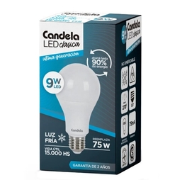 Lampara led candela 9w fría