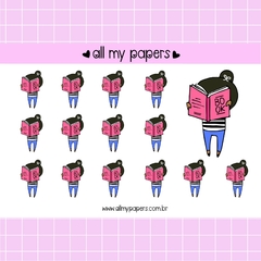 Adesivo Isabela Book Lover - All my Papers