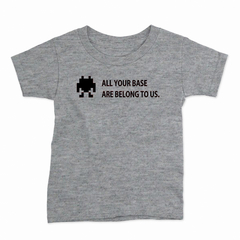 Remera Infantil Manga Corta ALL YOUR BASE 01 - Wildshirts