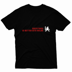 Remera Unisex Manga Corta BETTER WITH NINJAS 01