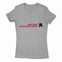 Remera Mujer Manga Corta BETTER WITH NINJAS 01