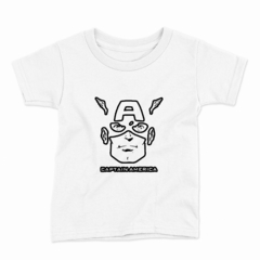 Remera Infantil Manga Corta CAPITAN AMERICA 01 - comprar online