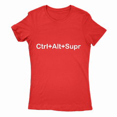 Remera Mujer Manga Corta CTRL ALT SUPR 01 - Wildshirts