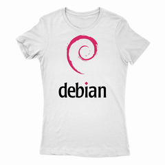 Remera Mujer Manga Corta DEBIAN 01