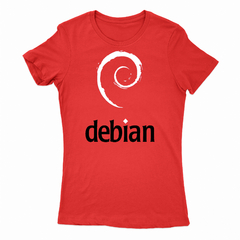 Remera Mujer Manga Corta DEBIAN 01 - Wildshirts