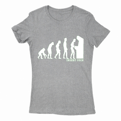 Remera Mujer Manga Corta EVOLUTION INSERT COIN 01 - Wildshirts