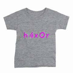 Remera Infantil Manga Corta h4xOr 01