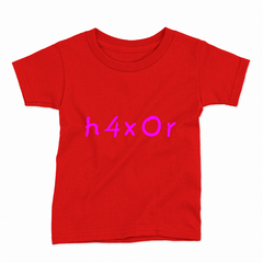 Remera Infantil Manga Corta h4xOr 01 - Wildshirts