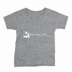 Remera Infantil Manga Corta HACKING LIFE 01 en internet