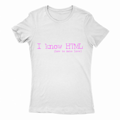 Remera Mujer Manga Corta I KNOW HTML 01 - comprar online