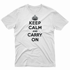 Remera Unisex Manga Corta KEEP CALM 02 en internet