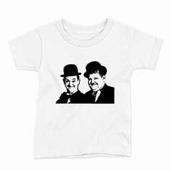 Remera Infantil Manga Corta LAUREL Y HARDY 01