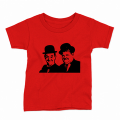 Remera Infantil Manga Corta LAUREL Y HARDY 01 en internet