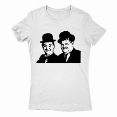 Remera Mujer Manga Corta LAUREL Y HARDY 01